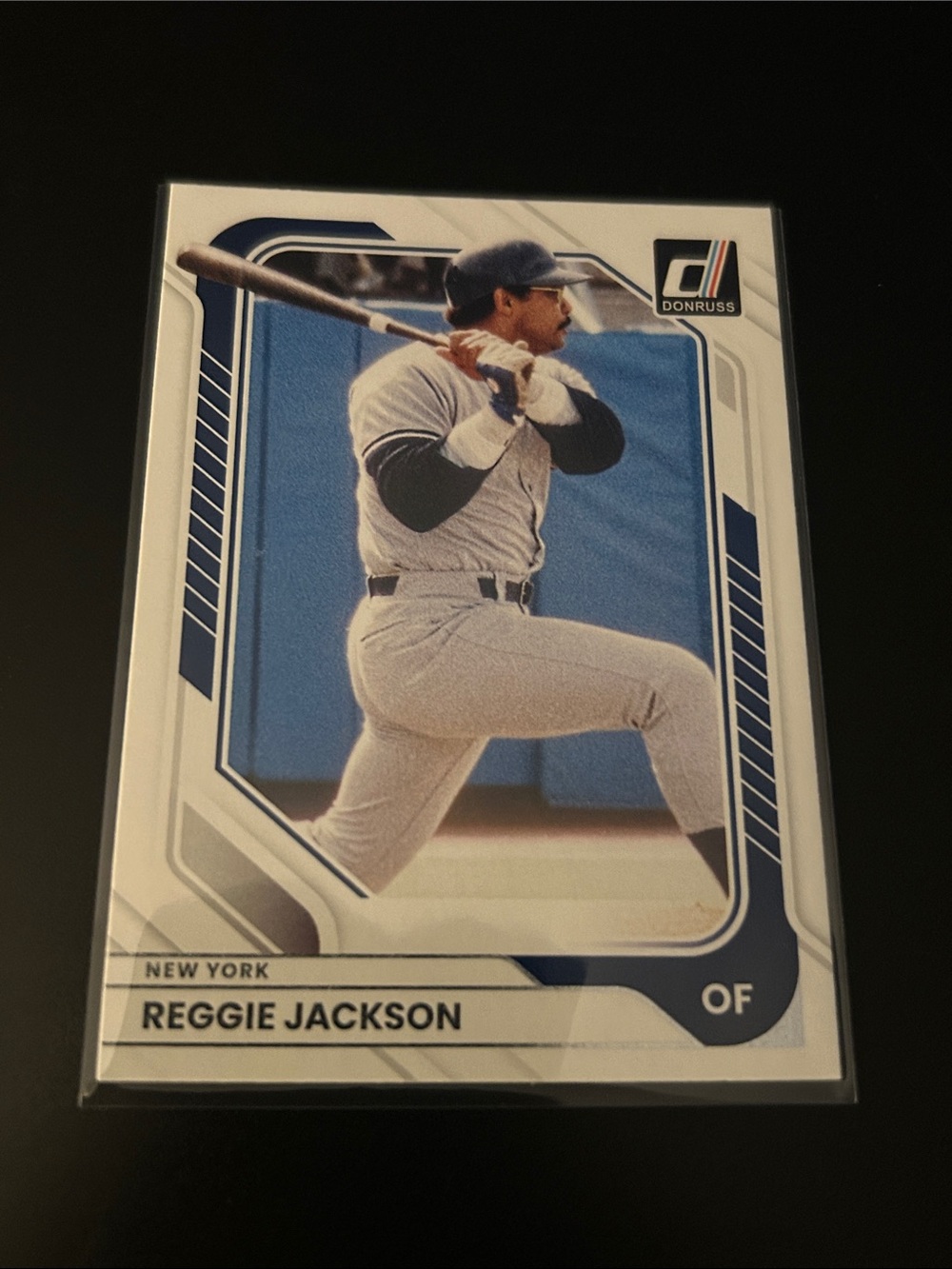 Panini Reggie Jackson Baseball Card — Blue & White Design